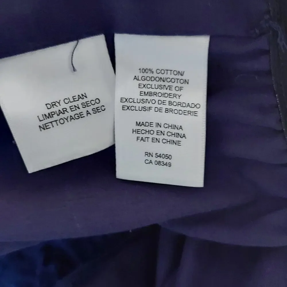 Nine West Blue One Shoulder Lace Hem Dress w/Belt Size 10P - Picture 11 of 11